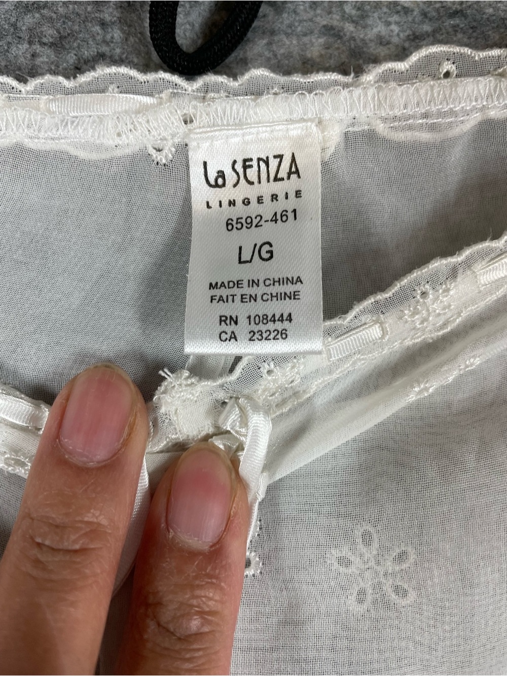 La Senza Sheer Mesh Lounge Pants White Embroidered Y2K Coquette Large Festival - Picture 11 of 16